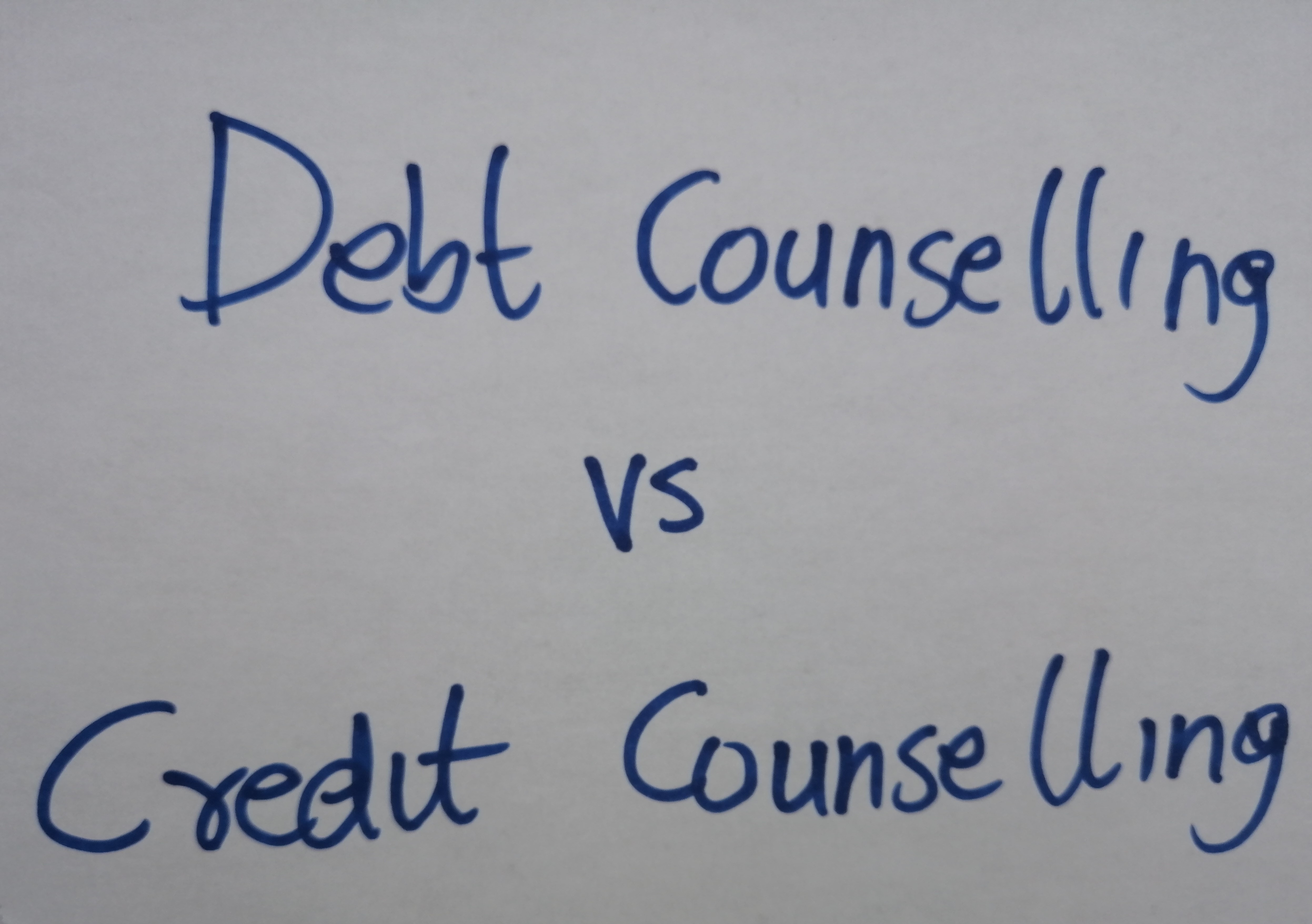 debt counselling vs credit counselling